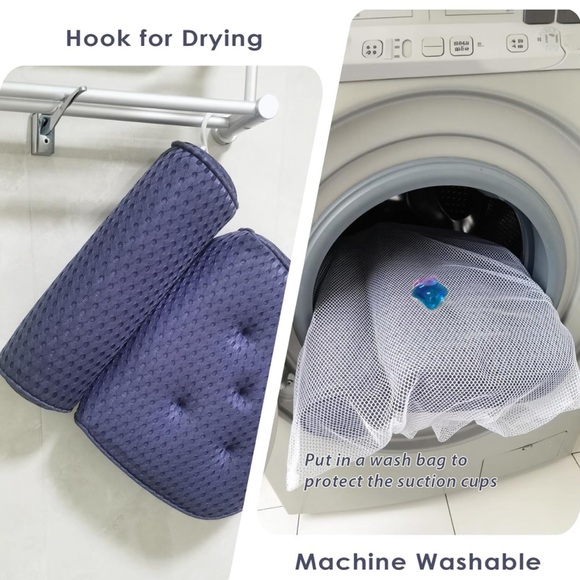 Bathtub Large Spa Pillow with 4D Air Mesh - Picture 4 of 6